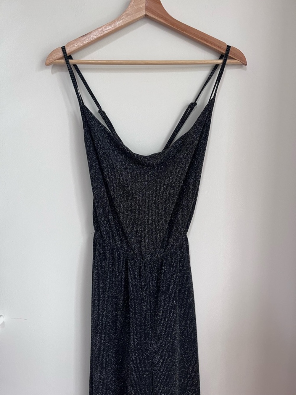 Urban Outfitters Black Sparkle Strappy Romper